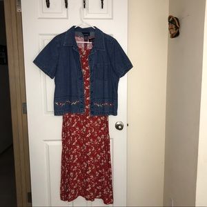 Denim & co jacket and dress set
